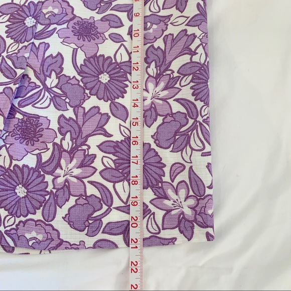 NWOT 2/$10 Ann Taylor skirt lavender white floral - Picture 6 of 6